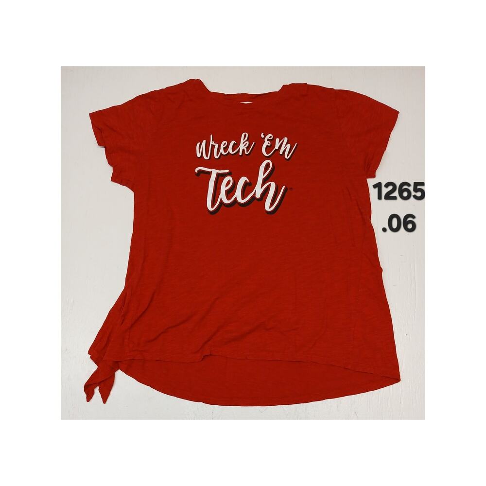 Flying Colors (Large)Red Short Sleeve Top Blouse Shirt